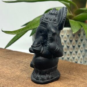 Ganesha Figur Obsidian