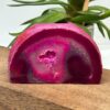 Pink Agat Farvet Lysestage
