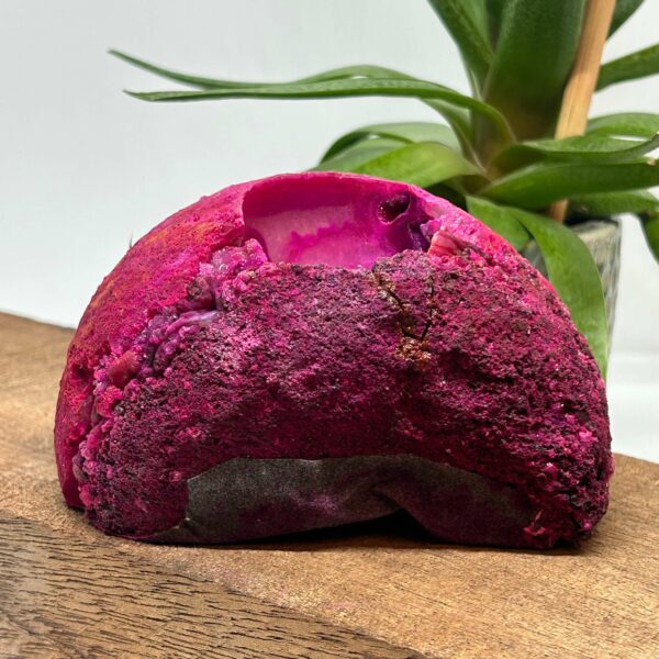 Pink Agat "Farvet" Lysestage (1) - Billede 3