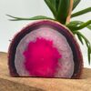Pink Agat Farvet Lysestage
