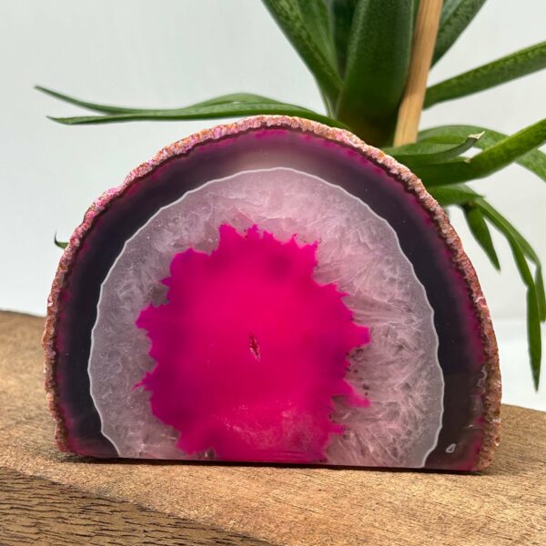 Pink Agat Farvet Lysestage