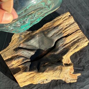 Glasskål støbt på Trærod