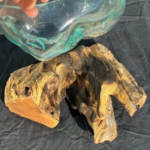 Glasskål støbt på Trærod