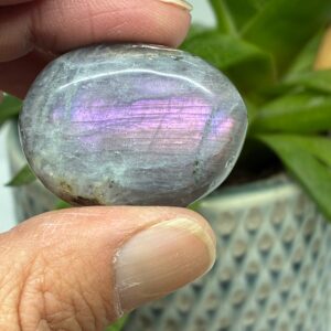 Labradorit Pink/Lilla Flash Mini Palmstone