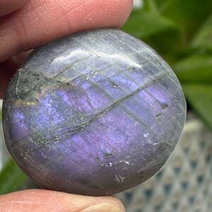 Labradorit Pink/Lilla Flash Mini Palmstone