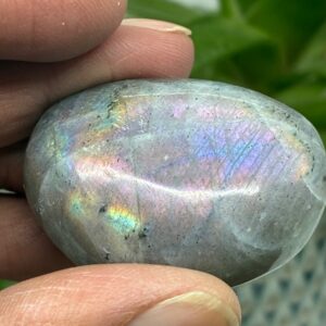 Labradorit Pink/Lilla Flash Mini Palmstone