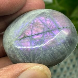 Labradorit Pink/Lilla Flash Mini Palmstone