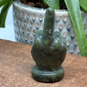 "The Finger" Grøn Jade 6cm