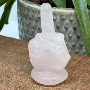 "The Finger" Rosenkvarts 6cm