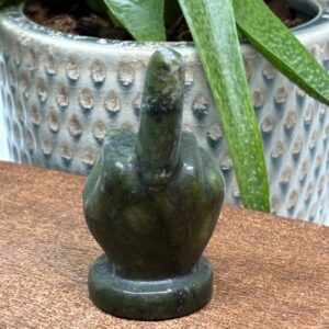 "The Finger" Grøn Jade 6cm