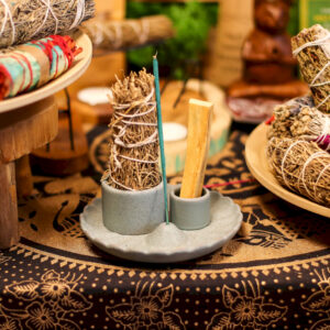 Alternative view of Røgelsesholder Keramik Blå