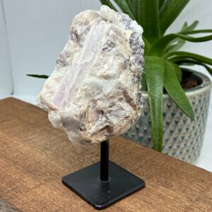 Kunzit Rå på Metalfod