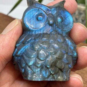 Ugle Figur Labradorit