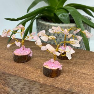 Rosenkvarts Krystaltræ MINI