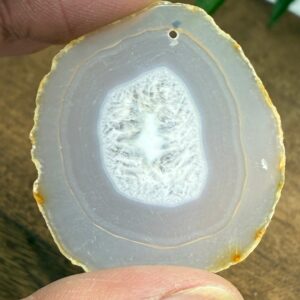 Iris Agat Skive Med Boret Hul