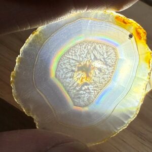 Iris Agat Skive Med Boret Hul