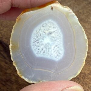 Iris Agat Skive Med Boret Hul