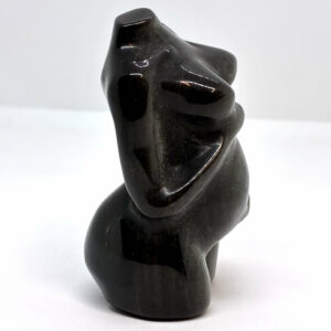 Alternative view of Gravid Kvinde Torso Obsidian Sølvflash