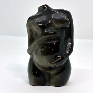Gravid Kvinde Torso Obsidian Guldflash