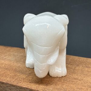 Alternative view of Elefant Hvid Jade Stor (1)