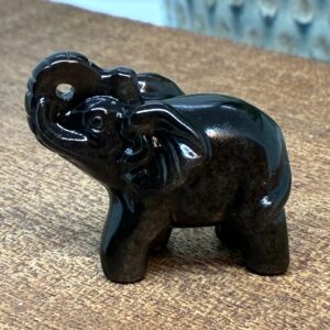 Elefant Obsidian Sølv Flash