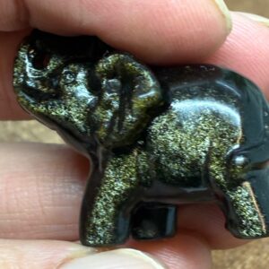 Elefant Obsidian Guld Flash