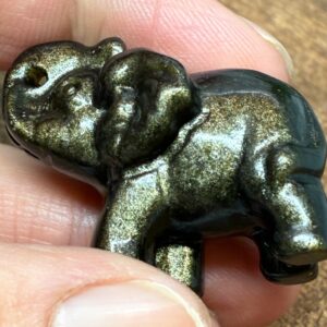 Elefant Obsidian Guld Flash
