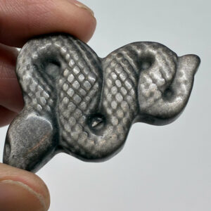 Slange Obsidian Sølv Flash