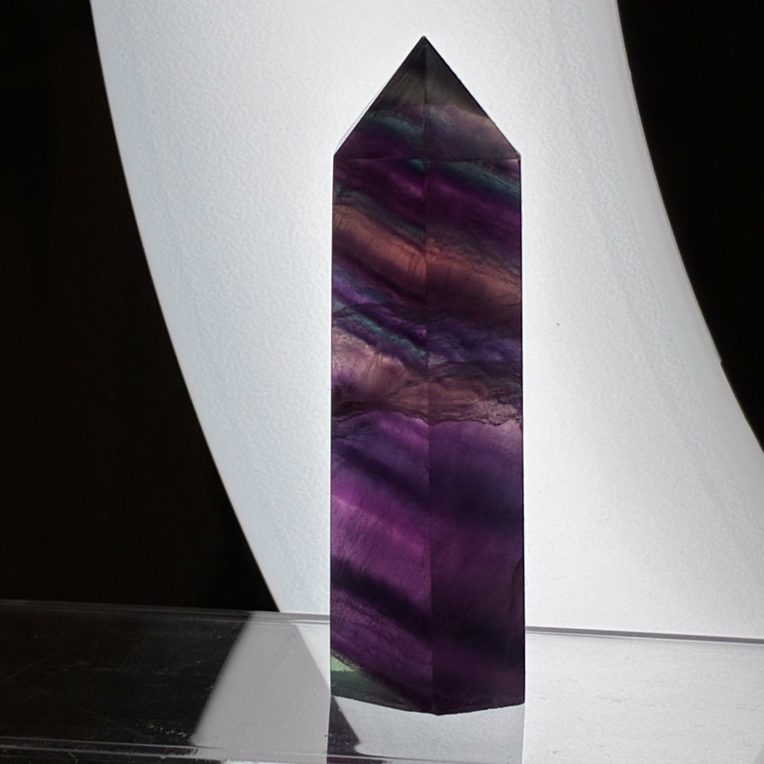 Fluorit Regnbue Tårn Mørk