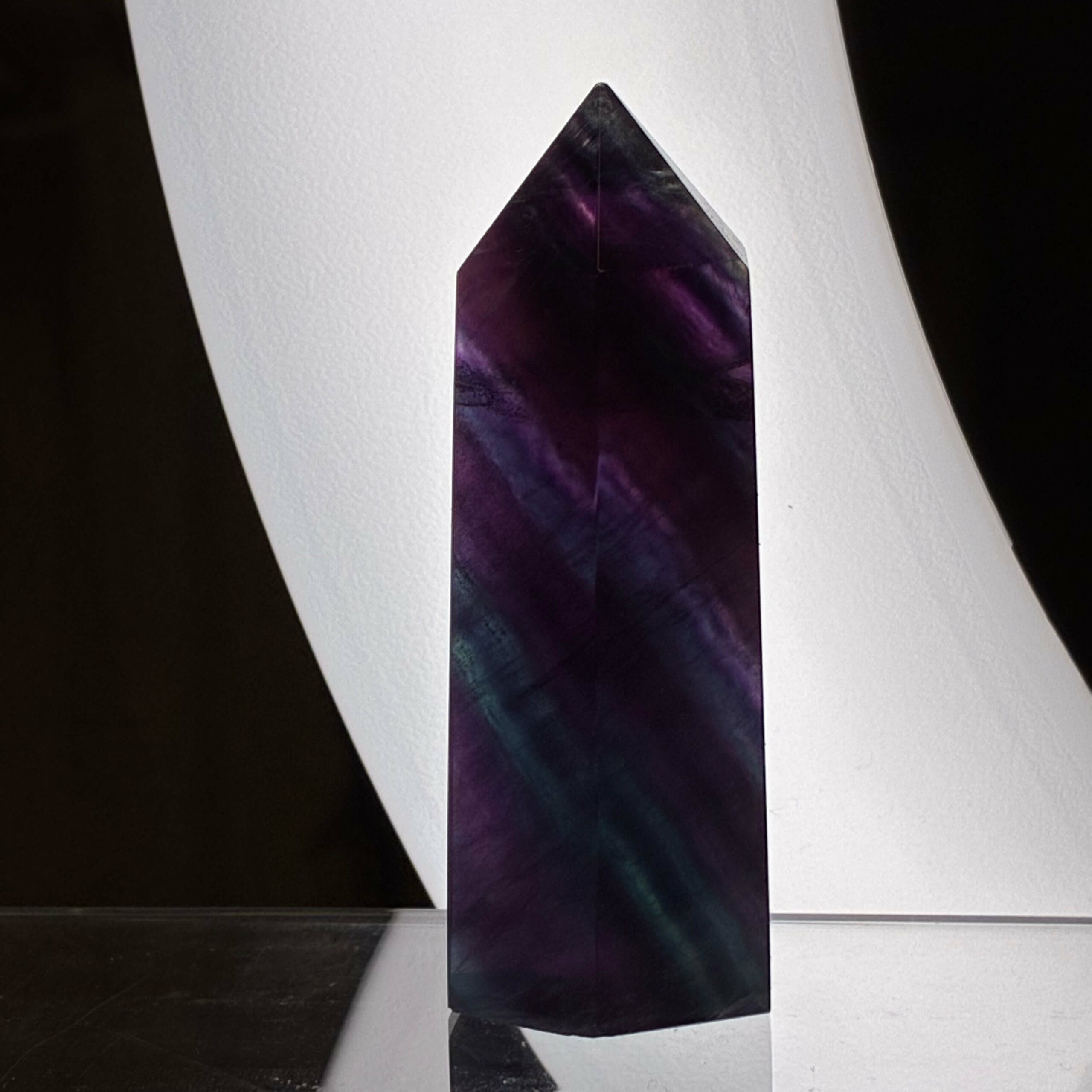 Fluorit Regnbue Tårn Mørk