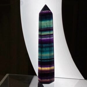 Fluorit Regnbue Tårn Mørk