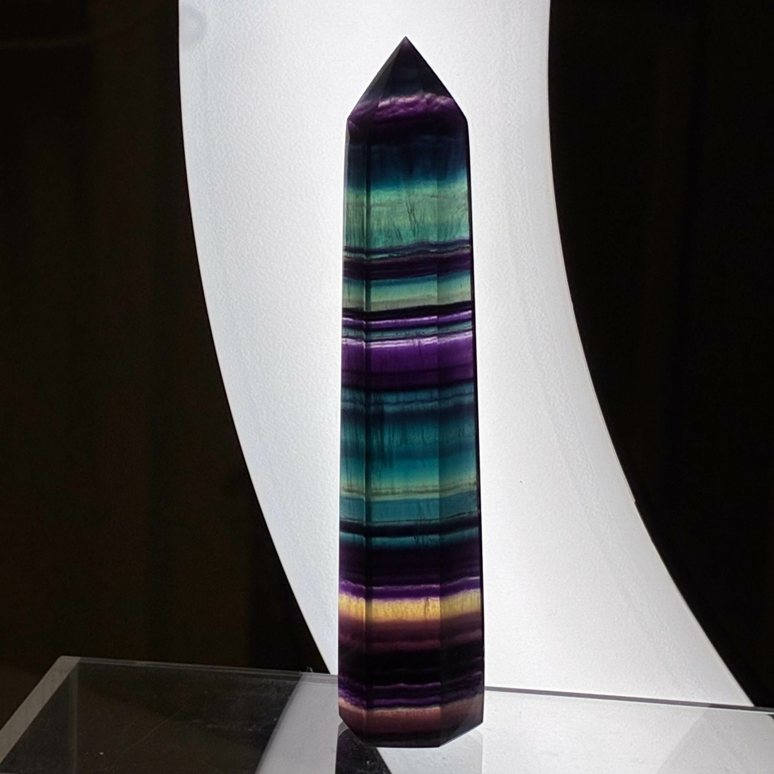 Fluorit Regnbue Tårn Mørk