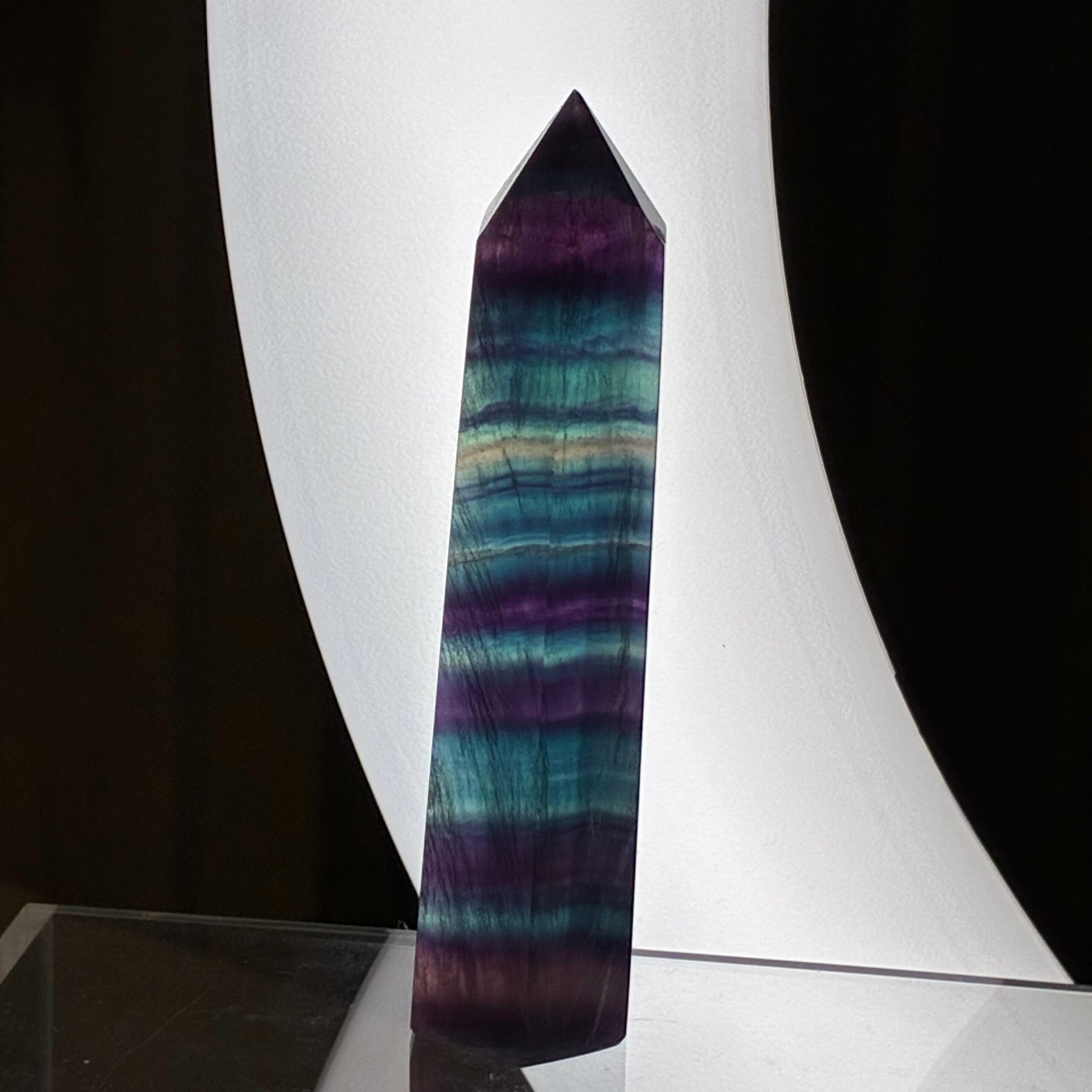 Fluorit Regnbue Tårn Mørk