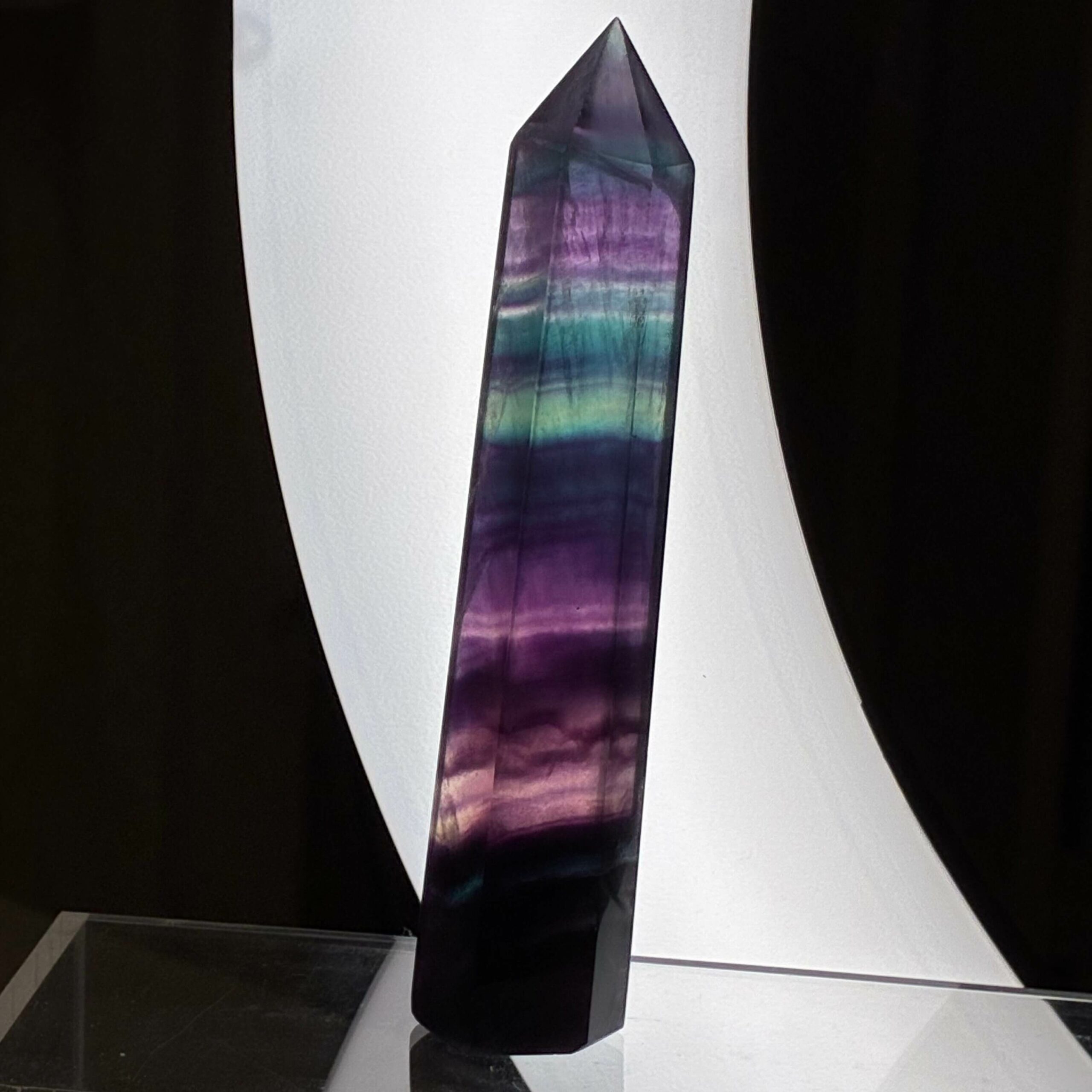 Fluorit Regnbue Tårn Mørk