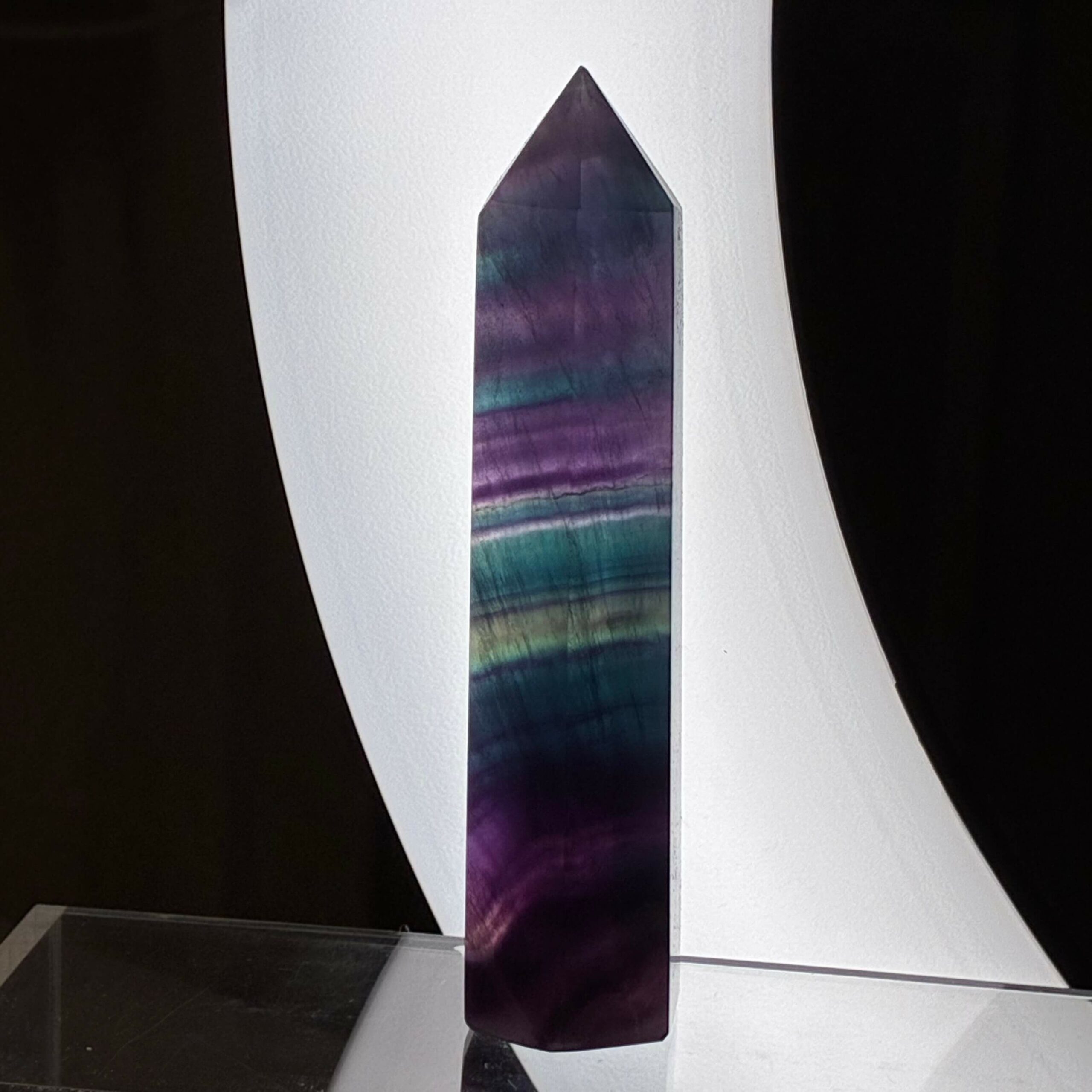 Fluorit Regnbue Tårn Mørk