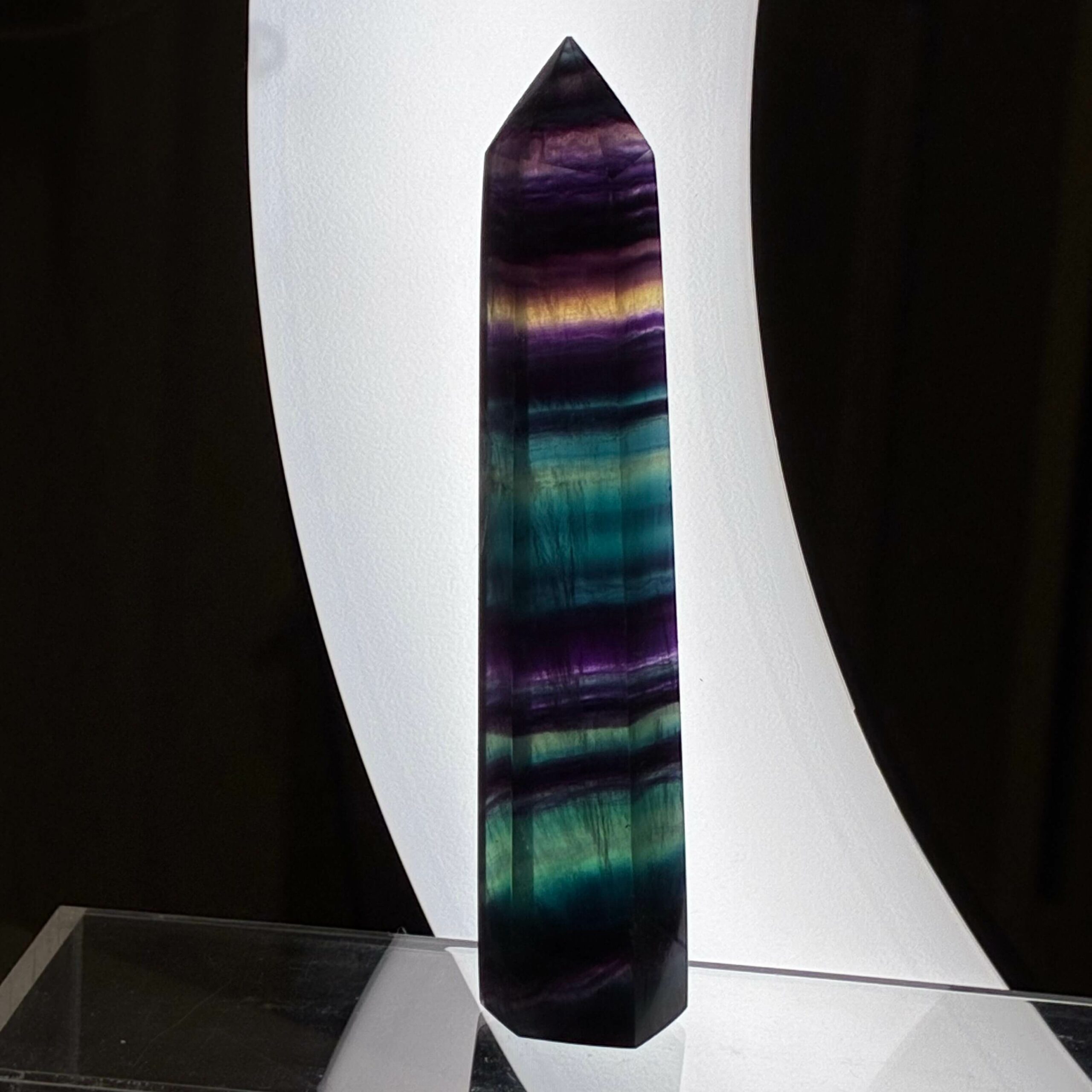 Fluorit Regnbue Tårn Mørk