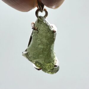 Moldavit Vedhæng Sterling Sølv 925