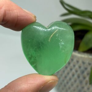 Grøn Fluorit Hjerte