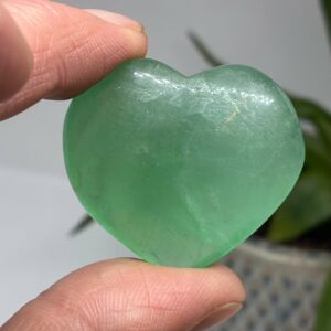 Grøn Fluorit Hjerte