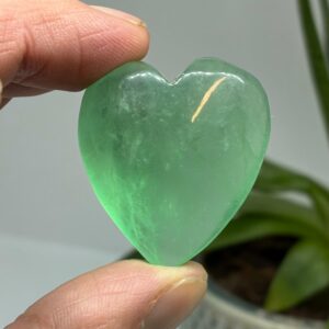 Grøn Fluorit Hjerte