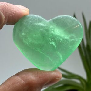 Grøn Fluorit Hjerte