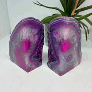 Bogstøtte Sæt Farvet Agat