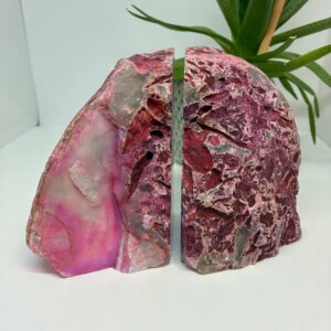 Bogstøtte Sæt Farvet Agat