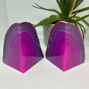 Bogstøtte Sæt Farvet Agat