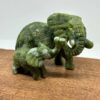 Elefant mor og barn Grøn Jade