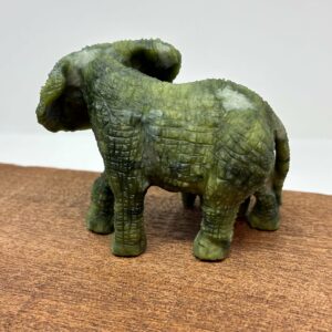 Elefant mor og barn Grøn Jade