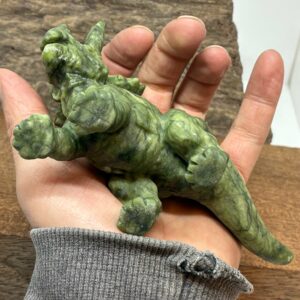 Triceratops Dinosaurus Grøn Jade