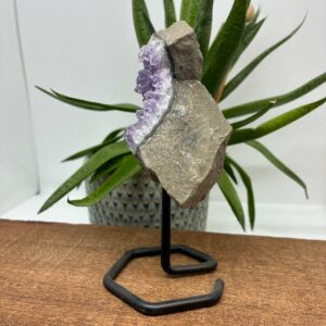 Ametyst på metalfod