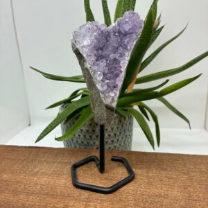 Ametyst på metalfod